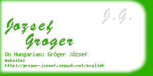 jozsef groger business card